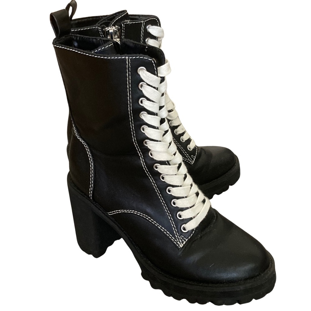 Current Mood Lace Up Military Boots Size 8